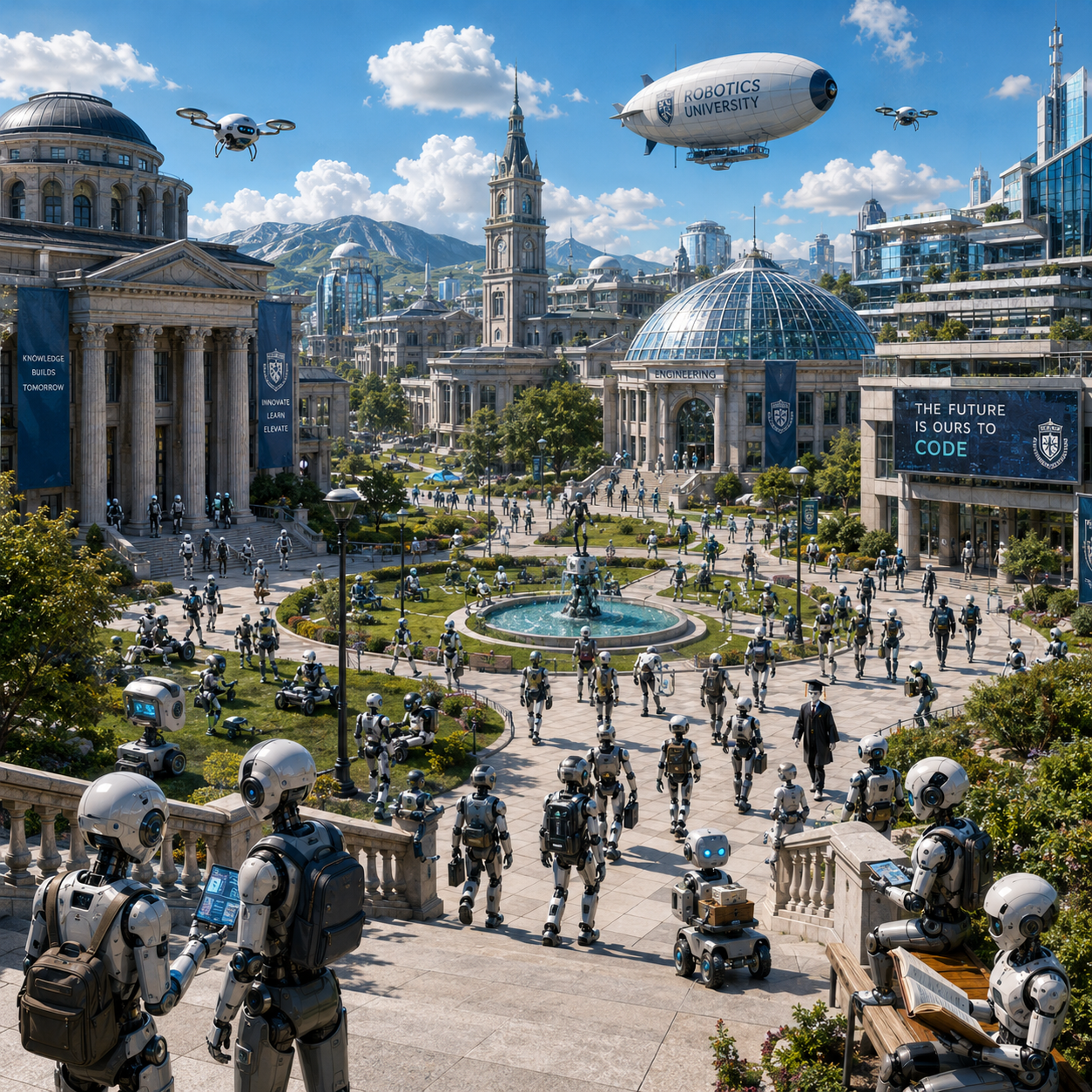 The Claudeverse campus panorama